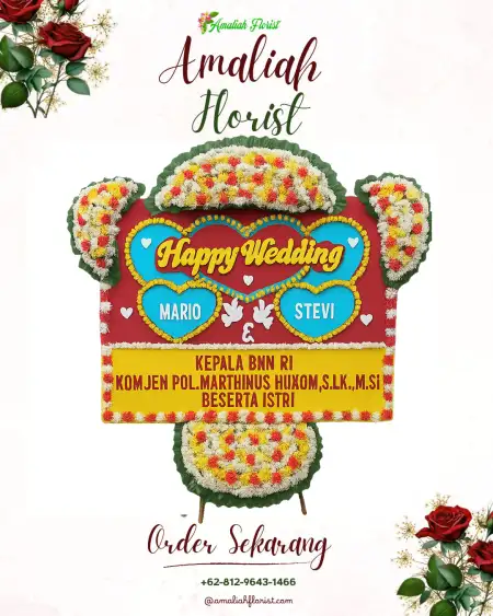 Papan Bunga Pernikahan Bantarkuning
